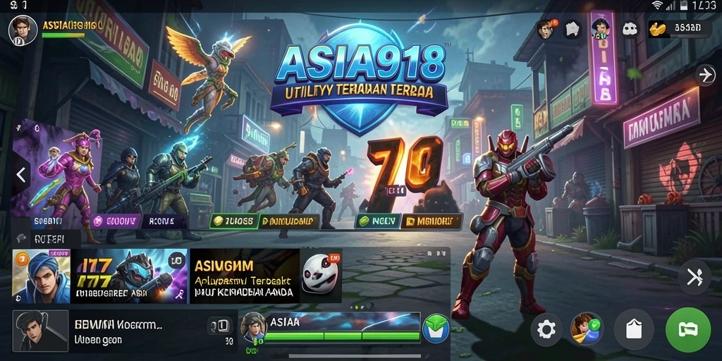 Tampilan antarmuka utama ASIA918 yang modern dan ramah pengguna.