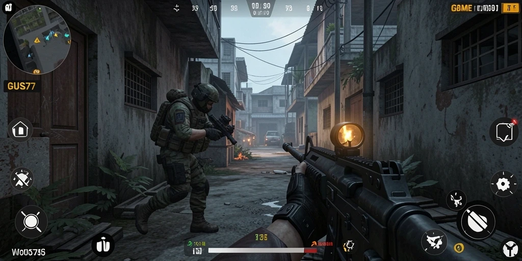 Tampilan seru dari gameplay GUS77 yang mendebarkan.