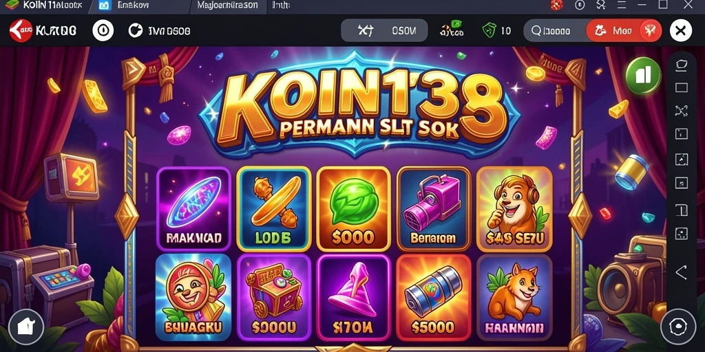 Gameplay KOIN138 yang menarik dan penuh warna dalam permainan slot.