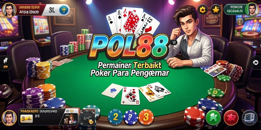 Tampilan menarik dan seru dari gameplay poker POL88.