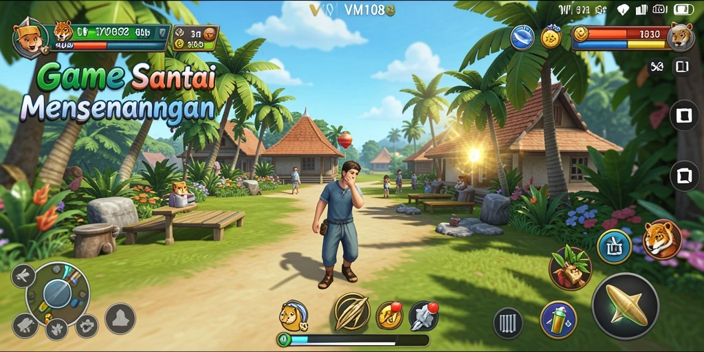 Tampilan gameplay seru dari VM108 yang menampilkan grafis menarik.