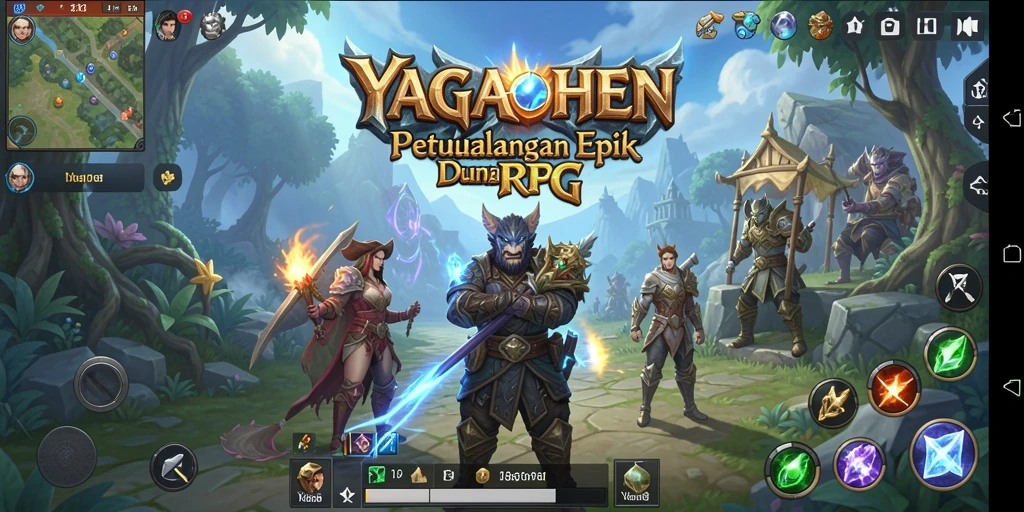 Tampilan gameplay RPG yang mendebarkan dalam YAGAOHEN.
